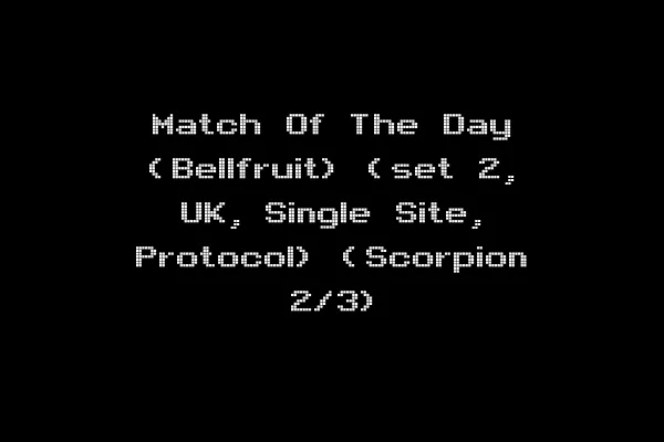 Match Of The Day (Bellfruit) (set 2, UK, Single Site, Protocol) (Scorpion 2/3)