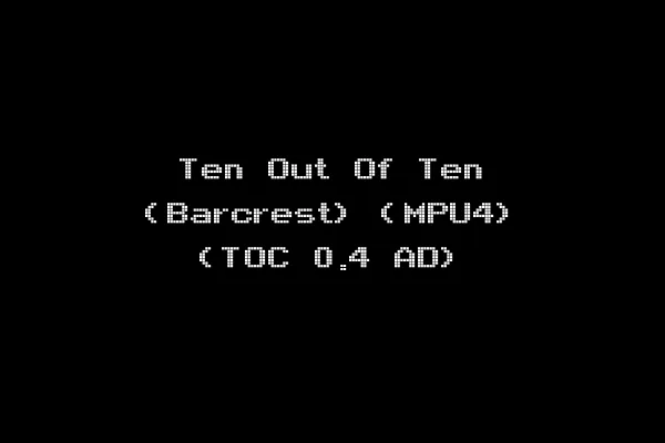 Ten Out Of Ten (Barcrest) (MPU4) (TOC 0.4 AD)