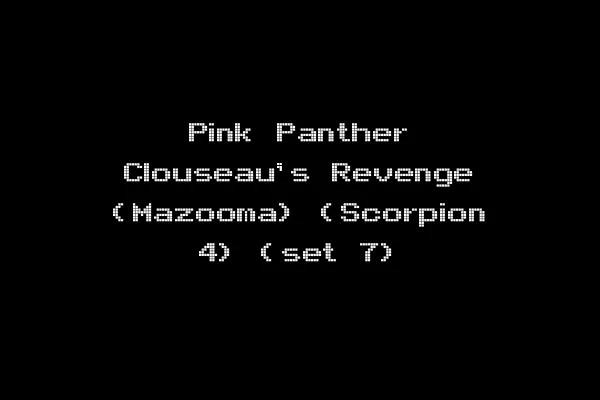 Pink Panther Clouseau's Revenge (Mazooma) (Scorpion 4) (set 7)