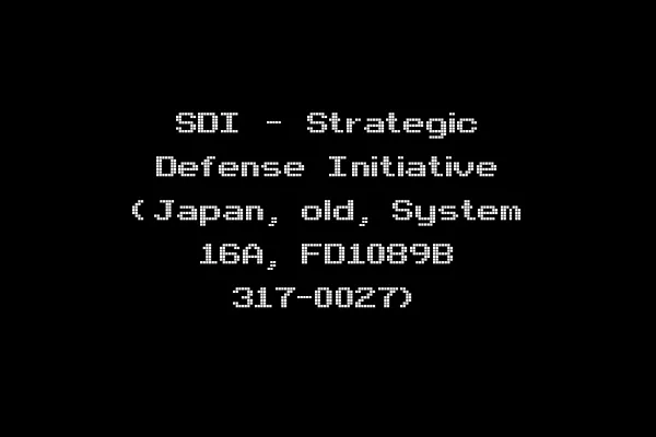SDI - Strategic Defense Initiative (Japan, old, System 16A, FD1089B 317-0027)
