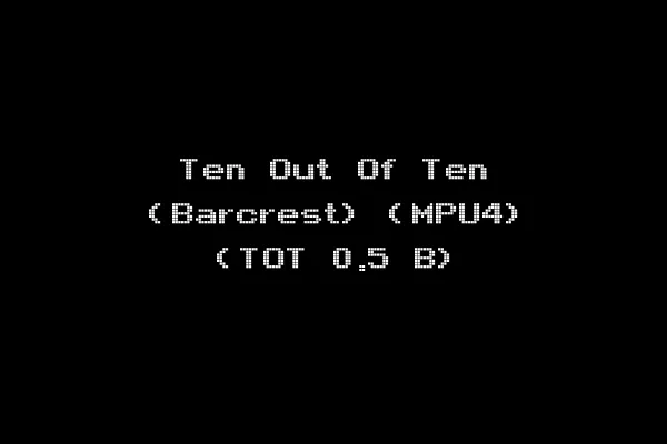 Ten Out Of Ten (Barcrest) (MPU4) (TOT 0.5 B)