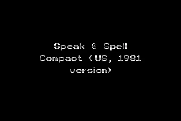 Speak & Spell Compact (US, 1981 version)