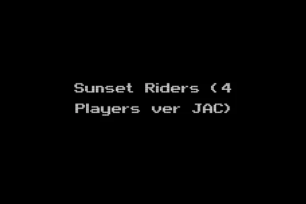 Sunset Riders (4 Players ver JAC)