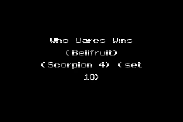 Who Dares Wins (Bellfruit) (Scorpion 4) (set 10)