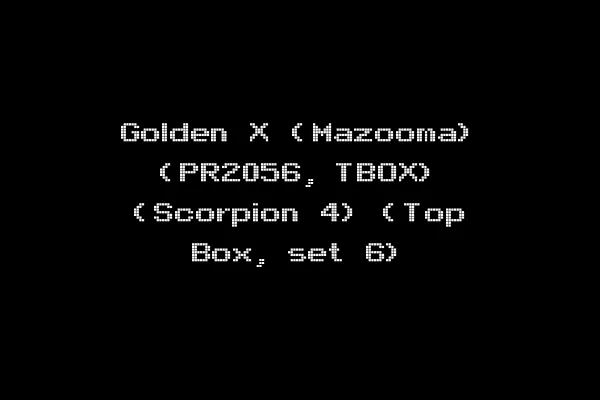 Golden X (Mazooma) (PR2056, TBOX) (Scorpion 4) (Top Box, set 6)
