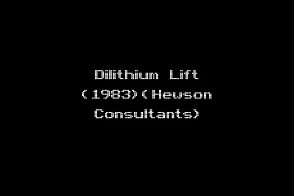 Dilithium Lift (1983)(Hewson Consultants)