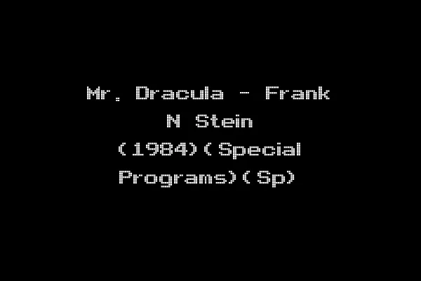 Mr. Dracula - Frank N Stein (1984)(Special Programs)(Sp)