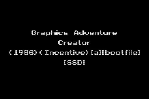 Graphics Adventure Creator (1986)(Incentive)[a][bootfile] [SSD]
