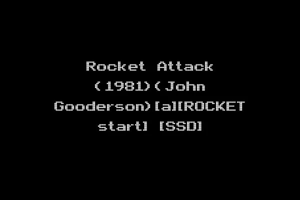Rocket Attack (1981)(John Gooderson)[a][ROCKET start] [SSD]