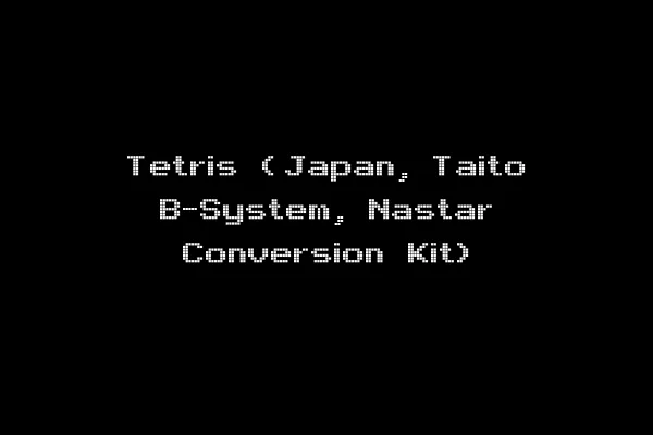 Tetris (Japan, Taito B-System, Nastar Conversion Kit)