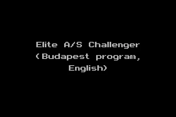 Elite A/S Challenger (Budapest program, English)