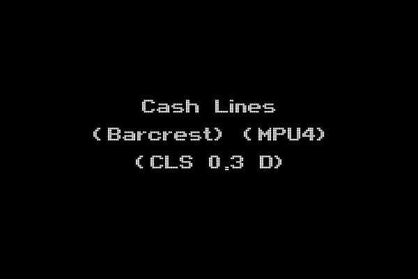 Cash Lines (Barcrest) (MPU4) (CLS 0.3 D)