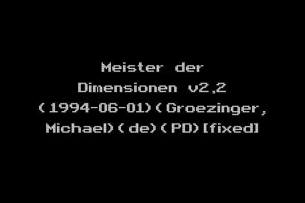 Meister der Dimensionen v2.2 (1994-06-01)(Groezinger, Michael)(de)(PD)[fixed]