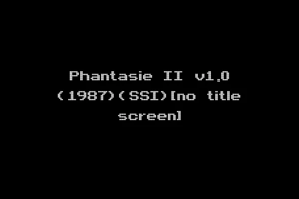 Phantasie II v1.0 (1987)(SSI)[no title screen]