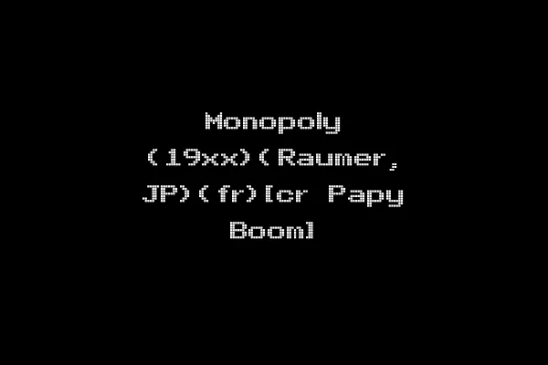 Monopoly (19xx)(Raumer, JP)(fr)[cr Papy Boom]
