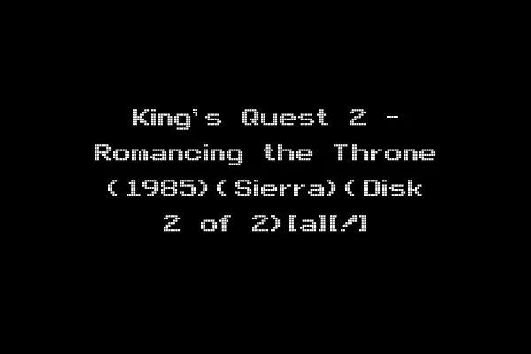 King's Quest 2 - Romancing the Throne (1985)(Sierra)(Disk 2 of 2)[a][!]