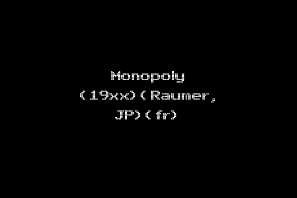 Monopoly (19xx)(Raumer, JP)(fr)