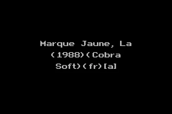 Marque Jaune, La (1988)(Cobra Soft)(fr)[a]