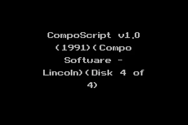 CompoScript v1.0 (1991)(Compo Software - Lincoln)(Disk 4 of 4)