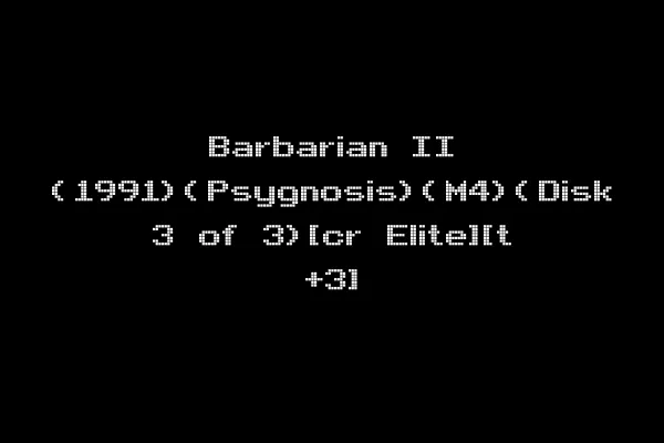 Barbarian II (1991)(Psygnosis)(M4)(Disk 3 of 3)[cr Elite][t +3]