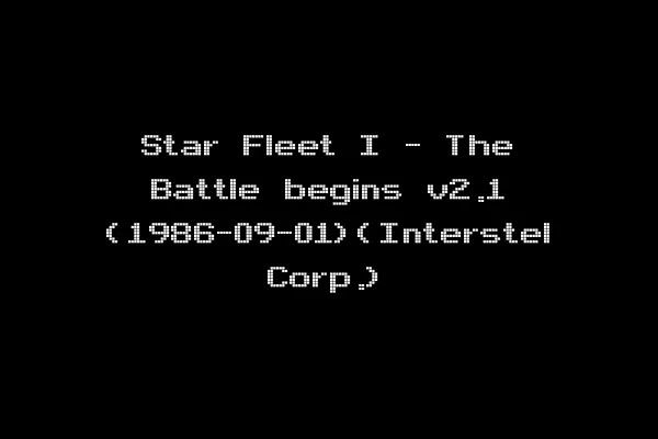 Star Fleet I - The Battle begins v2.1 (1986-09-01)(Interstel Corp.)