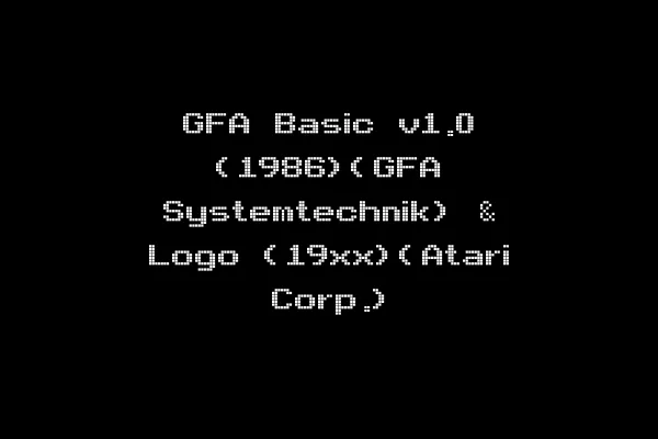 GFA Basic v1.0 (1986)(GFA Systemtechnik) & Logo (19xx)(Atari Corp.)