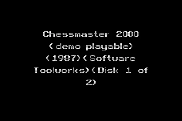 Chessmaster 2000 (demo-playable) (1987)(Software Toolworks)(Disk 1 of 2)