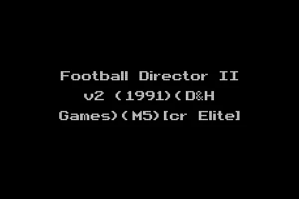 Football Director II v2 (1991)(D&H Games)(M5)[cr Elite]