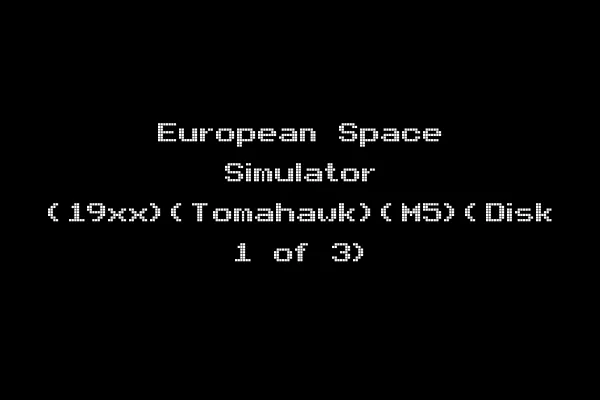 European Space Simulator (19xx)(Tomahawk)(M5)(Disk 1 of 3)