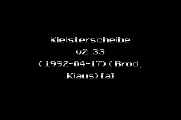 Kleisterscheibe v2.33 (1992-04-17)(Brod, Klaus)[a]