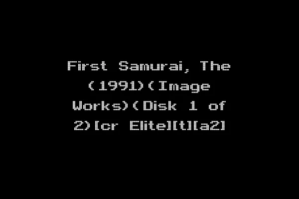 First Samurai, The (1991)(Image Works)(Disk 1 of 2)[cr Elite][t][a2]
