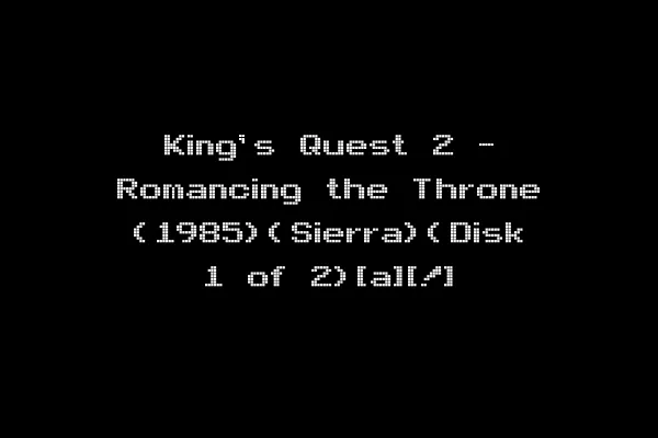 King's Quest 2 - Romancing the Throne (1985)(Sierra)(Disk 1 of 2)[a][!]