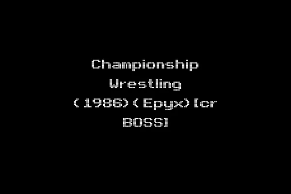 Championship Wrestling (1986)(Epyx)[cr BOSS]
