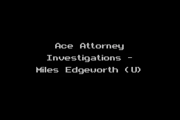 Ace Attorney Investigations - Miles Edgeworth (U)