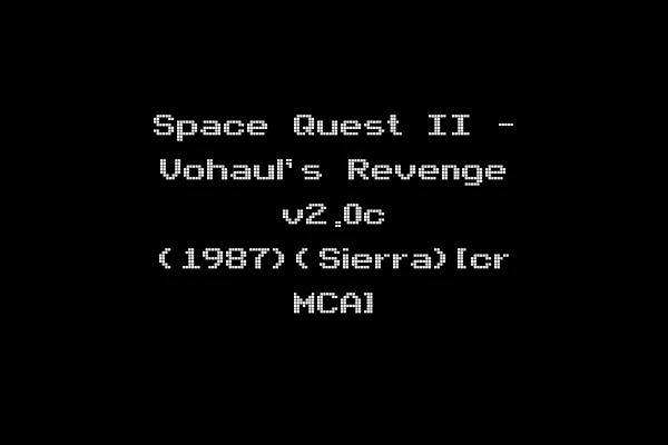 Space Quest II - Vohaul's Revenge v2.0c (1987)(Sierra)[cr MCA]