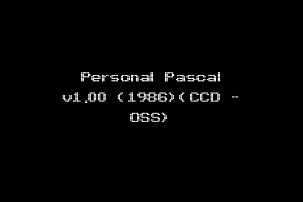Personal Pascal v1.00 (1986)(CCD - OSS)