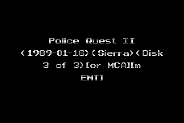 Police Quest II (1989-01-16)(Sierra)(Disk 3 of 3)[cr MCA][m EMT]