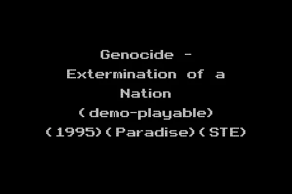 Genocide - Extermination of a Nation (demo-playable) (1995)(Paradise)(STE)