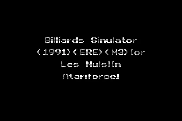 Billiards Simulator (1991)(ERE)(M3)[cr Les Nuls][m Atariforce]