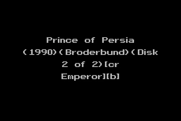 Prince of Persia (1990)(Broderbund)(Disk 2 of 2)[cr Emperor][b]