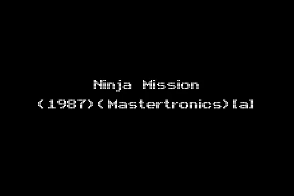 Ninja Mission (1987)(Mastertronics)[a]