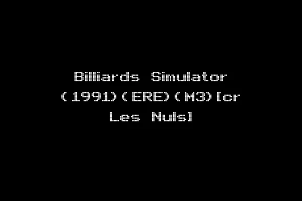 Billiards Simulator (1991)(ERE)(M3)[cr Les Nuls]
