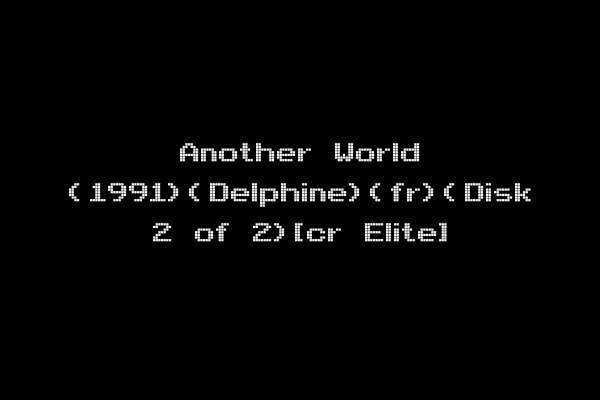 Another World (1991)(Delphine)(fr)(Disk 2 of 2)[cr Elite]