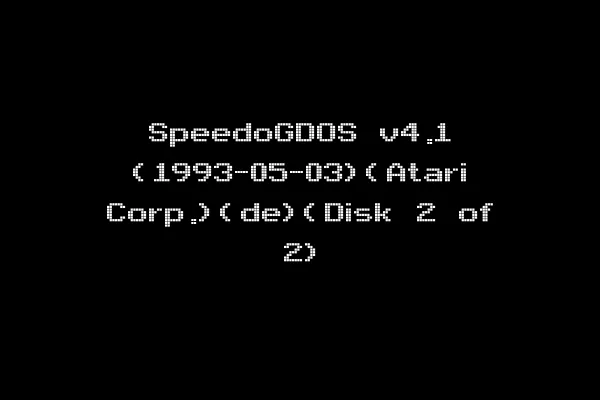 SpeedoGDOS v4.1 (1993-05-03)(Atari Corp.)(de)(Disk 2 of 2)
