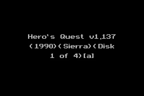 Hero's Quest v1.137 (1990)(Sierra)(Disk 1 of 4)[a]