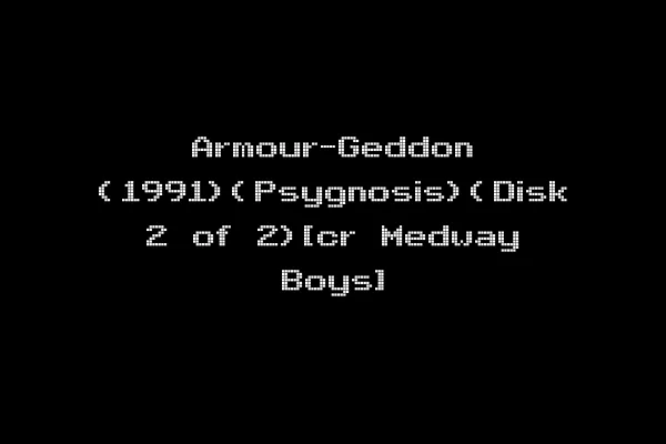 Armour-Geddon (1991)(Psygnosis)(Disk 2 of 2)[cr Medway Boys]