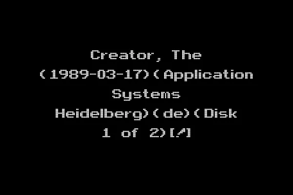 Creator, The (1989-03-17)(Application Systems Heidelberg)(de)(Disk 1 of 2)[!]