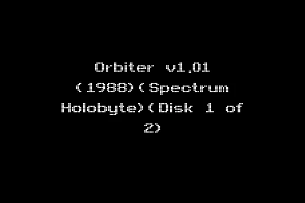 Orbiter v1.01 (1988)(Spectrum Holobyte)(Disk 1 of 2)