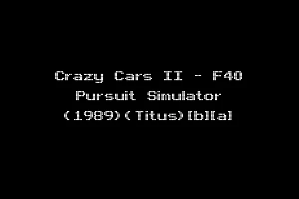 Crazy Cars II - F40 Pursuit Simulator (1989)(Titus)[b][a]