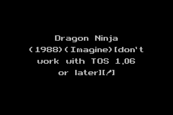 Dragon Ninja (1988)(Imagine)[don't work with TOS 1.06 or later][!]